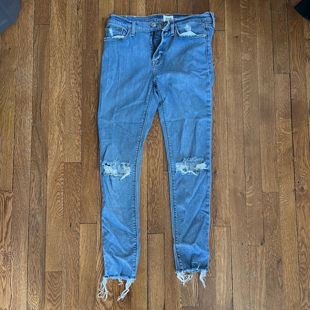 Nico mid rise ankle raw hem super skinny jean by Hudson